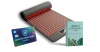 Exodus Strong Wellness Bundle featuring Red Light Therapy Mat, Bible Verse Reading Guide, and Quantum Energy Relief Card