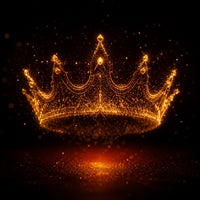 A crown formed of golden light, the Solomon's Crown brand mark