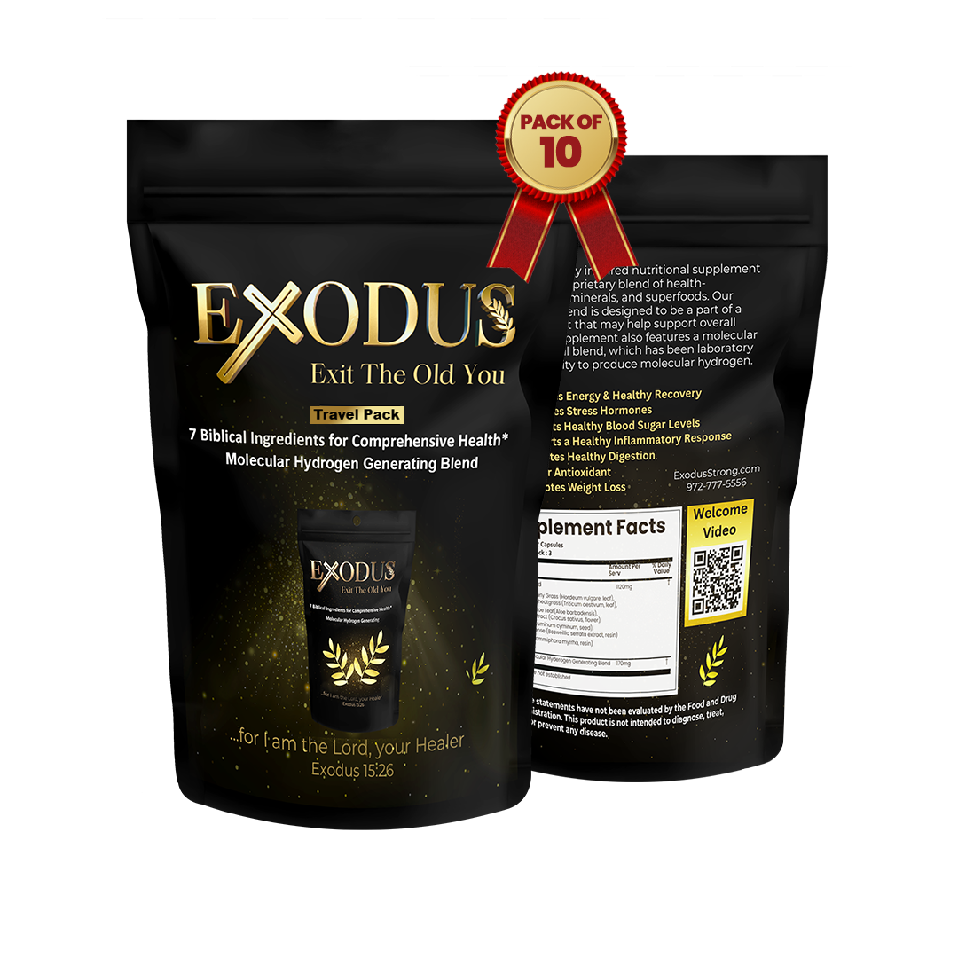 Exodus Travel Pack - 10 Packs (6 Capsules Per Pack)