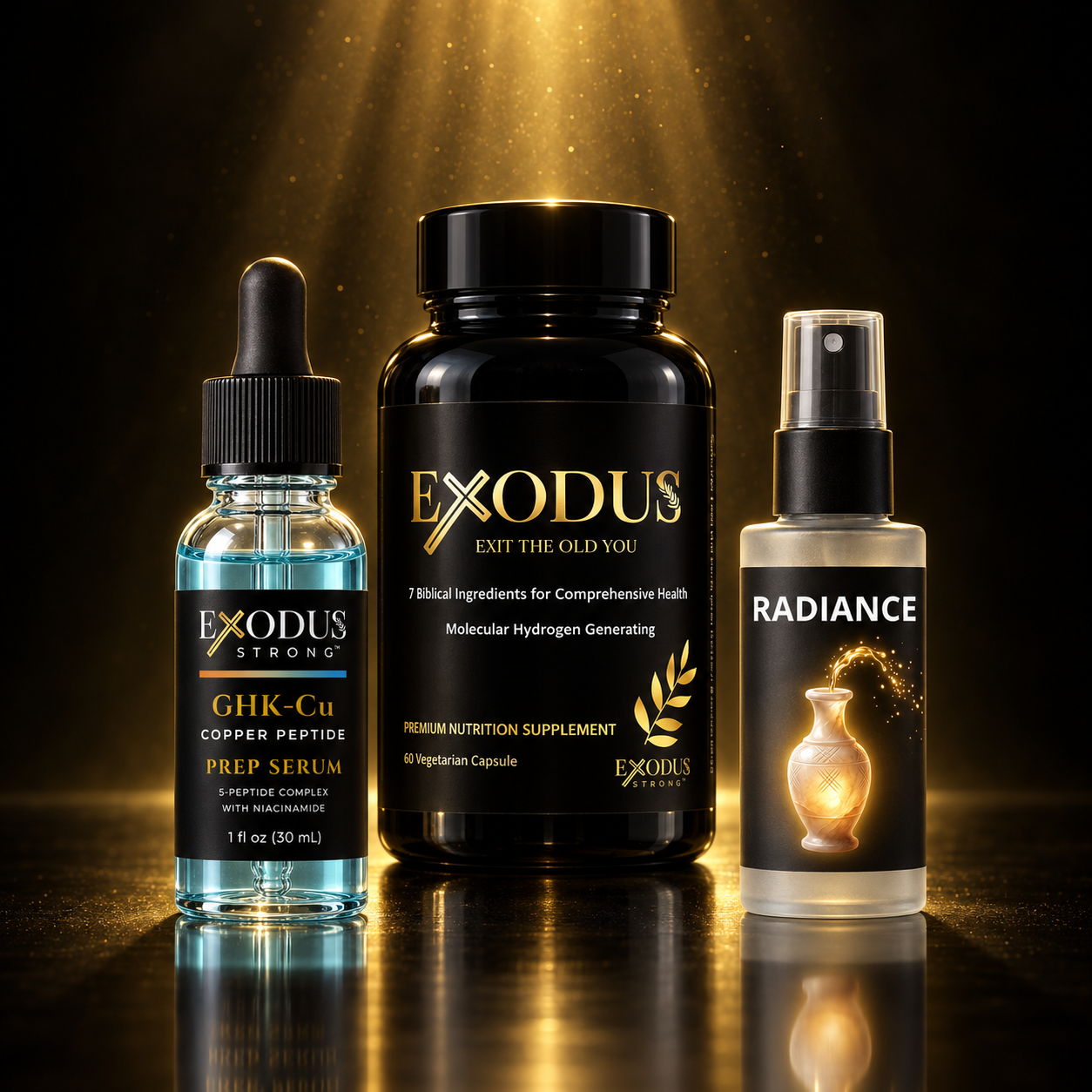Total Body Reset Companion: Exodus Supplement, Prep Serum, Radiance Mist
